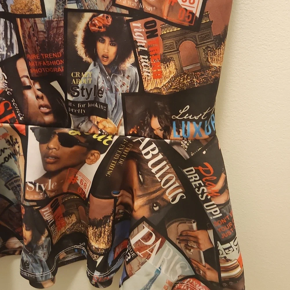 Y2k Mermaid Style Magazine Print Black Girl Magic Skirt Size Medium - Picture 2 of 8